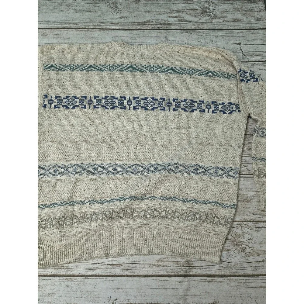 Vintage TT&Co Sport Fair Isle Cotton Sweater Size Large
